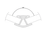 Угловое соединение 135гр, ваниль, 150 мм <50>