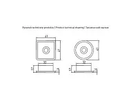 Светильник врезной круглый TORINO LD-TROZ64-53 1W 1 диод DC12V (от блока 350mA), алюминий/холодн бел
