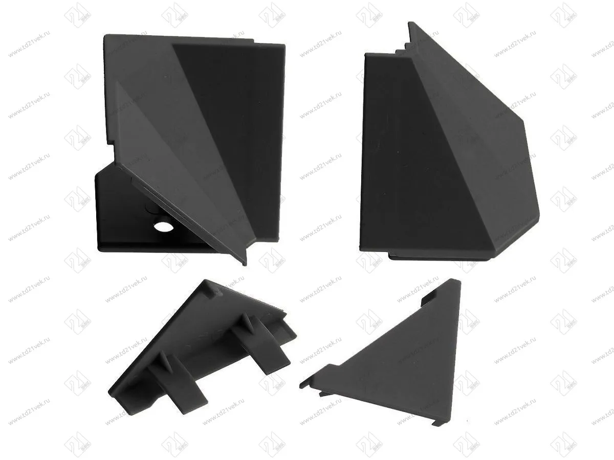 Ком-т заглушек к плинтусу Престиж, черный <200> 1