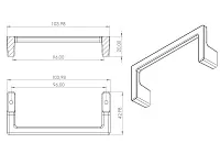 Скоба "Оскар" 5723-04/96  БЕЗ ВИНТА  (мат.золото) <30/240>