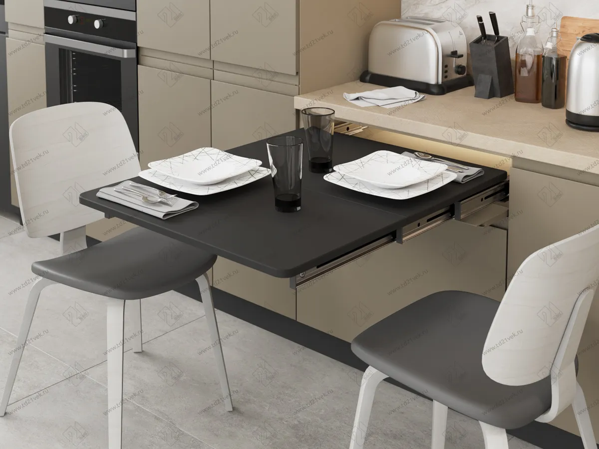 S-2143-A Механизм Starax для выдвижной столешницы
 в базу 900 мм(864х500х100 мм), антрацит 1