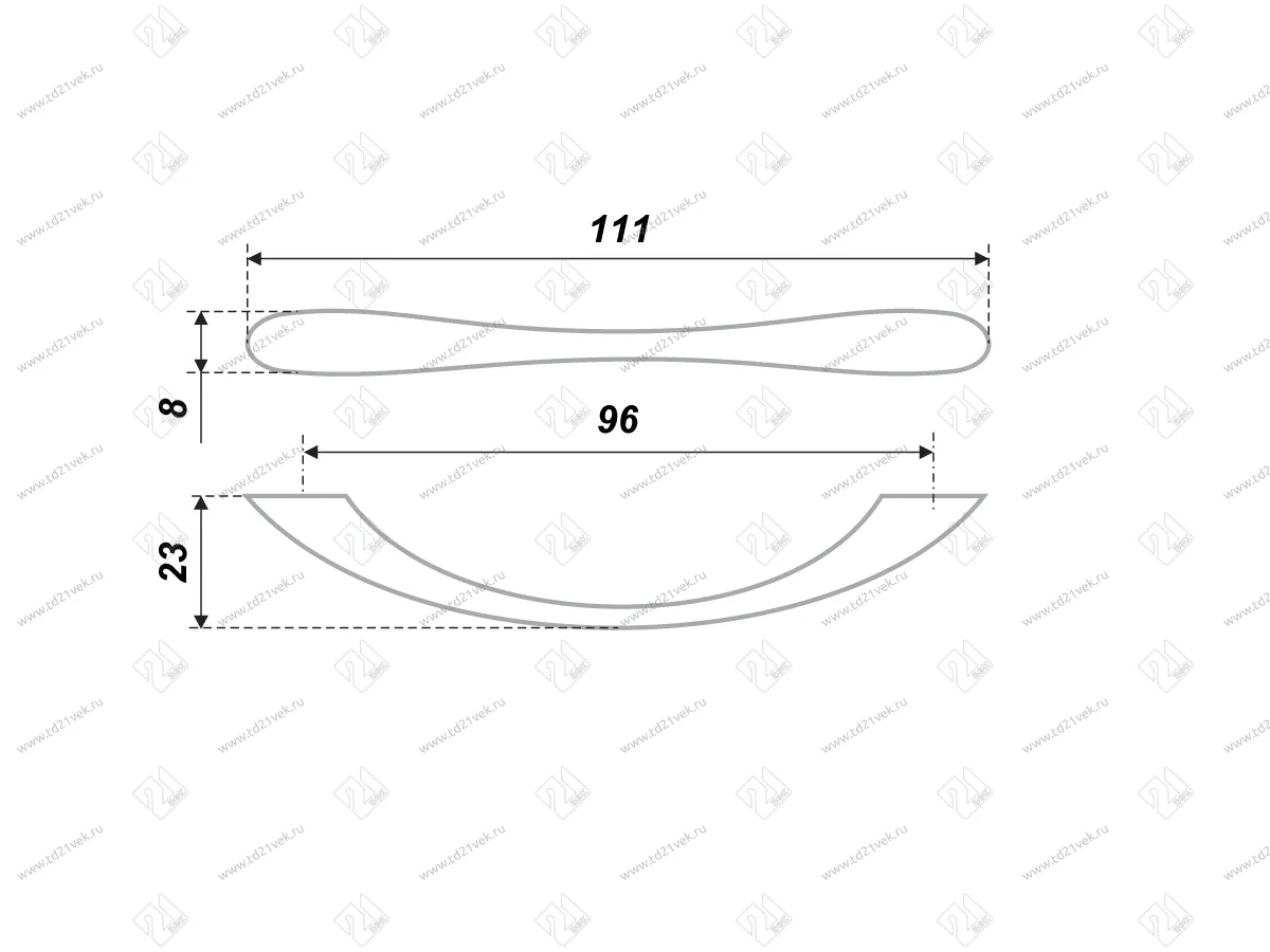 RS028DBL.3/96 Ручка-скоба S2890/96 чёрный матовый <50> 2
