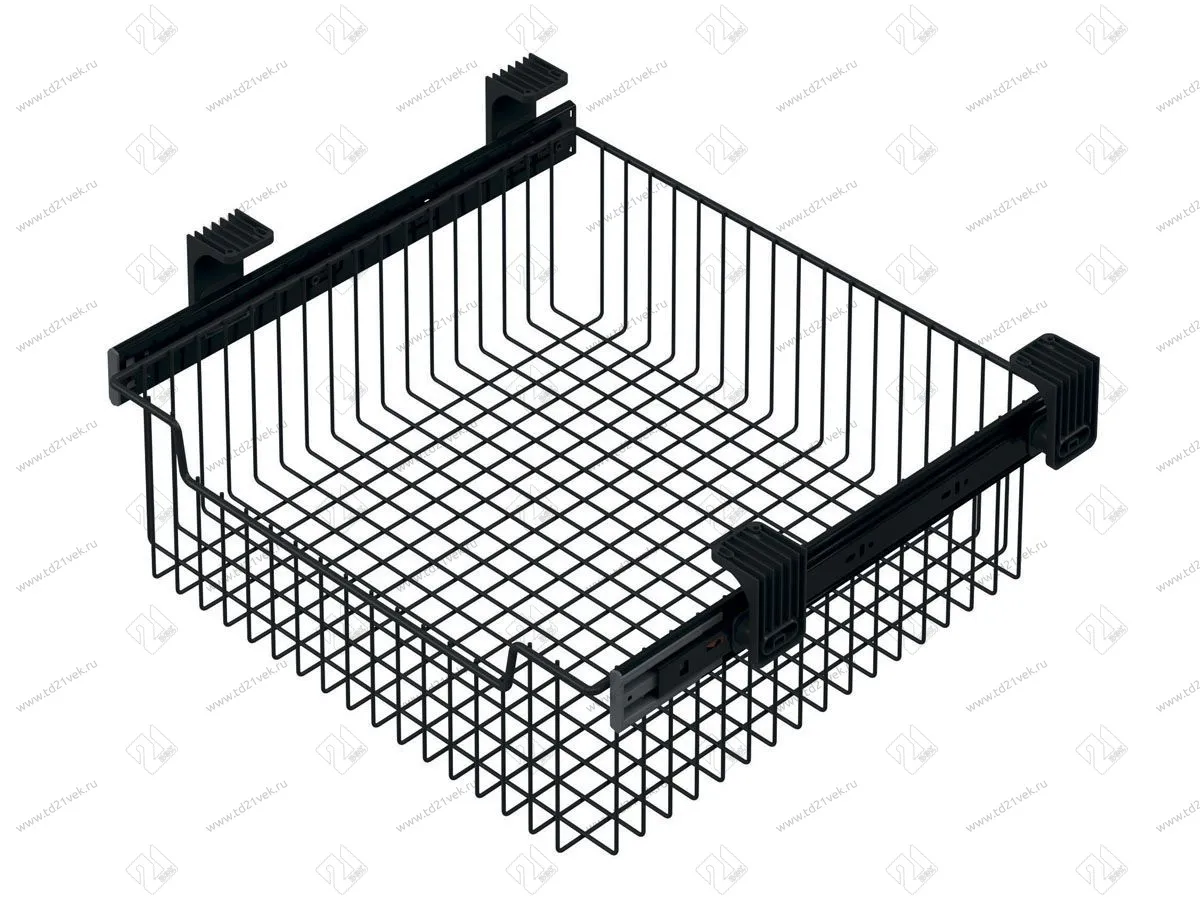 S-6351-A Выдвижная корзина Starax (средняя) с телескоп. напр. 400 мм. (355-375x465x180) антрацит <1> 2