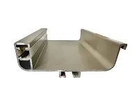 С-образный профиль GOLA с подсветкой, шампань голд, L=3000 мм, в комплекте LED лента, крепления 6 шт., коннектор