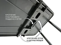 Бутылочница 400, нижнее крепление, плоский прут, 450х340х535 мм,  пластиковый поддон, антрацит