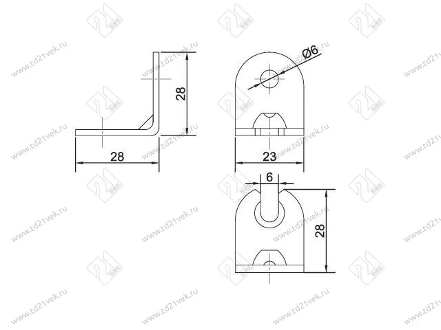 Уголок стяжки 2-16 Д, цинк (50/100) <500> 2