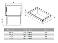 S-6430-A Ящик для хранения одежды в базу 600, экокожа, Starax (564x470x220 мм), антрацит