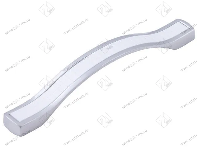 Скоба "Оскар" 5232-06-13/128  (хром-бел.) (ST) <30/360> 1