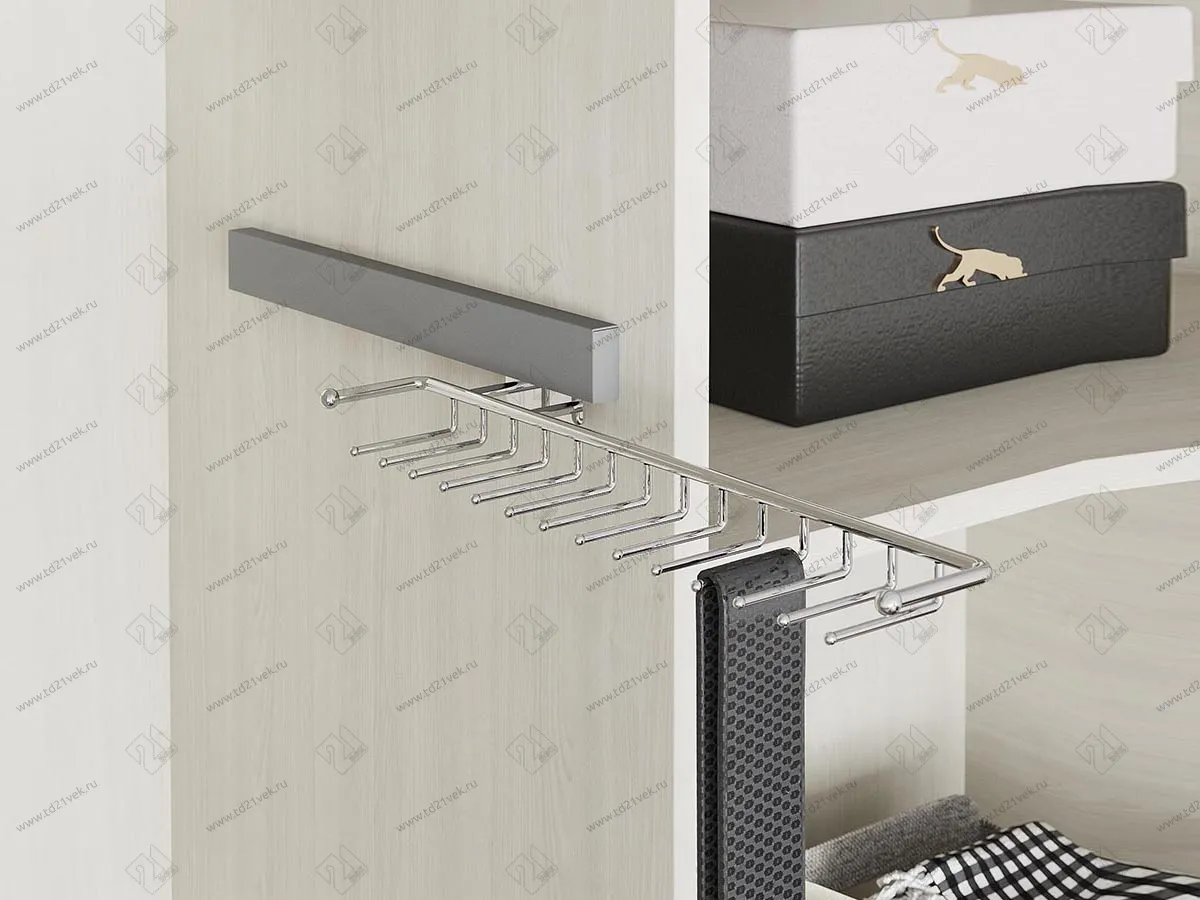 S-6059-C Вешалка для галстуков и ремней Starax, (120х460х85 мм), левая 1