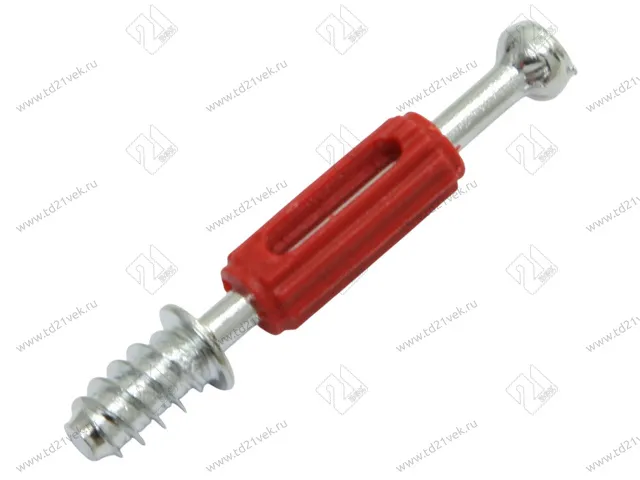 Шток эксцентрика с саморезом, для плиты 16мм (34мм) никелированный 1