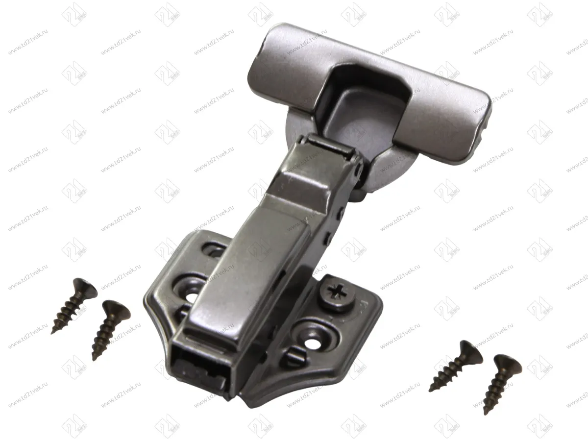 Петля 3D полунакладная 8мм, с планкой H=2мм, CLIP, c доводчиком, черный 1