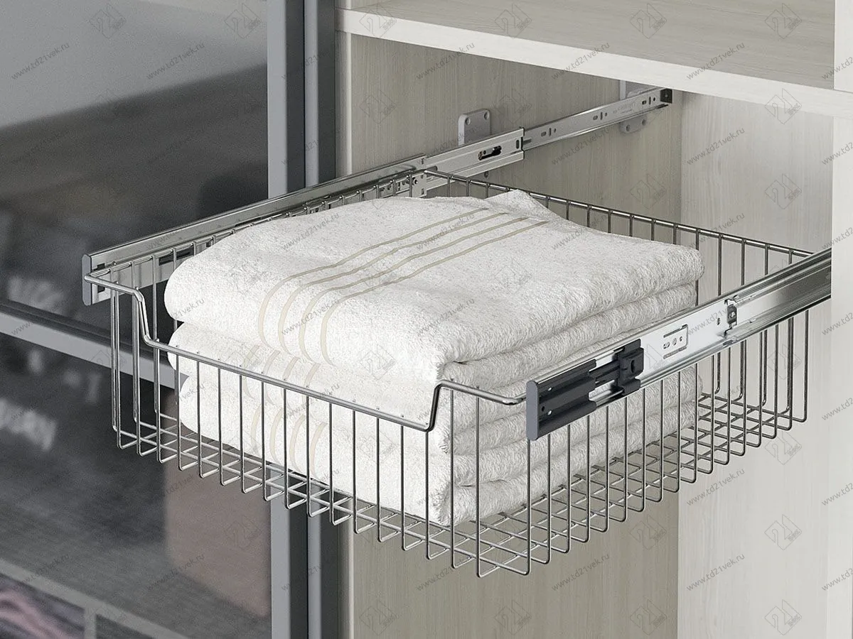 S-6353-C Выдвижная корзина в базу 500 мм, Starax, (455-475x465x180 мм), хром 1