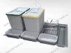 S-2564-G Система сортировки в базу 900 мм, Starax Order 2, (840-800x490-415x305 мм), серый превью 1