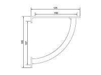 MF_110 Кронштейн полки (175х17х185) хром <24>