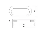 Ручка"Оскар" 5144-03   врезная овал (мат.хром) (ST) <20/600>