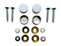 Зеркалодержатель, d14мм, сталь, хром (1компл.= 4 шт.+ саморезы)