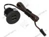 06.800.01.341 USB-розетка, врезная, круглая, USB CHARGE-S, 2xUSB, max.3,4A, провод 2м, черный превью 1