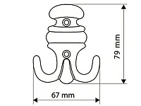 Крючок ОСКАР 13.090-09 (медь)<50/400>
