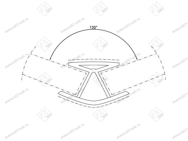 Угол для цоколя 135гр, декор орех экко <> 2