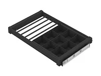 S-6706-A Брючница с органайзером для аксессуаров в базу 900 мм, Starax, (860-890х475х100 мм), направляющие Blum Tandem, антрацит