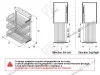 S-2797-C Бутылочница 400, Starax, 3-х ярусная, направляющие Blum Tandem, (355х470х635 мм), с доводчиком, полное выдвижение, левая превью 3