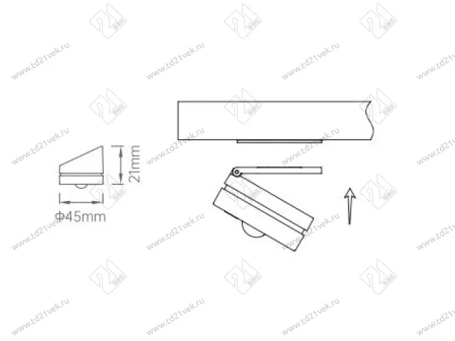 Датчик движения  и управления цветом/яркостью света d45х40 мм, (дист.сигнала 1-3м) черный 2
