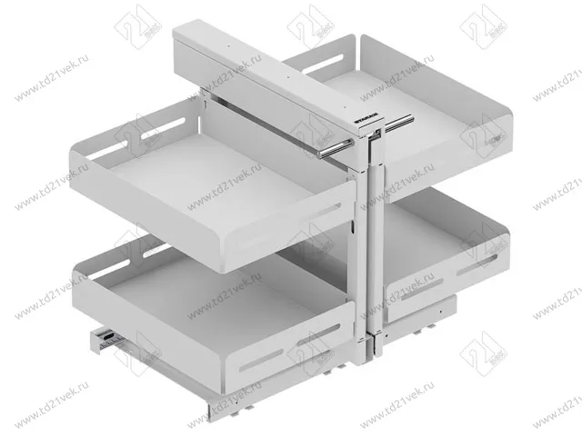 S-3005-UB-W Волшебный уголок Starax Unique Box 2-х.яр, шир. 400 (600х510х560) с доводчиком, универсальный, белый 2