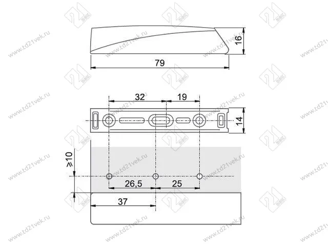 AMF16/GR Корпус для накладной установки AMF14 и AMF15 серый <100> 2