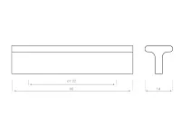 Профиль-ручка 960мм (L1000мм) белый матовый
