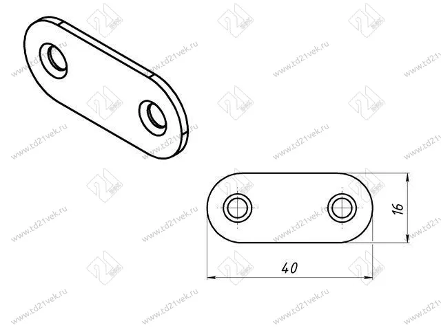 Пластина крепёжная ПК- 40, гоц (50/100) <1000> 2