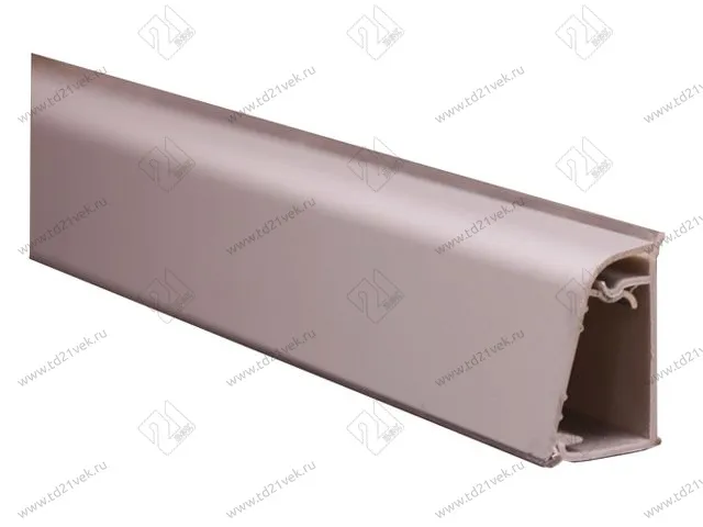 Плинтус кухонный алюминиевый, гладкий овальный РИО-С/гл, серебро, 3м <15/30> 1