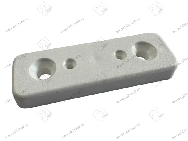 Подпятник мебельный пластиковый, белый, 50х17хh6 мм, под саморез/гвоздь 1