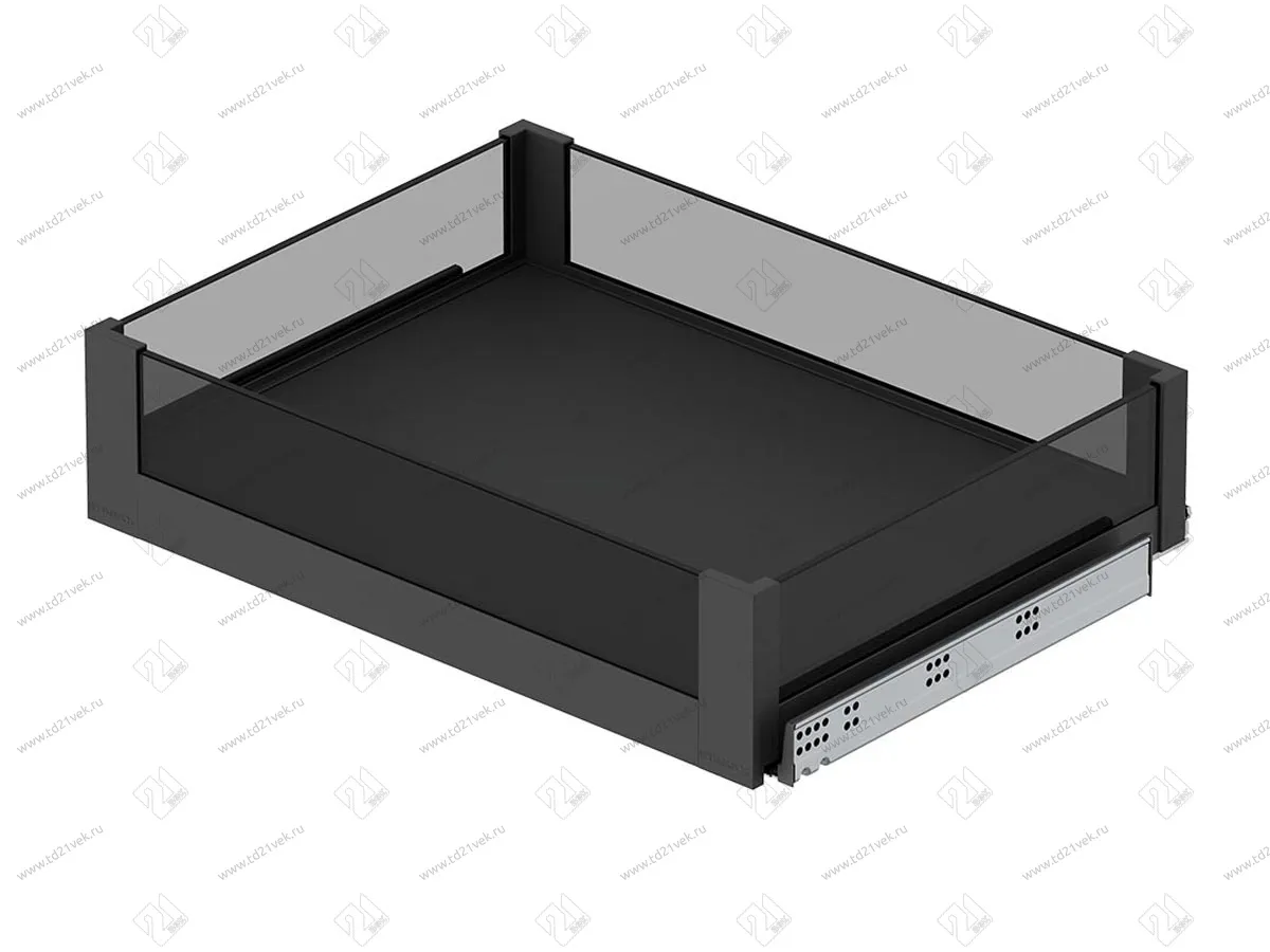 S-2333-P-A Выдвижная корзина для распашных фасадов Starax шир. 450 (414х460х80 мм), премиум, антрацит 2