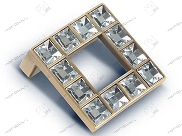 CRL17 BA Ручка-кнопка с кристаллами, бронза <50/250> 1