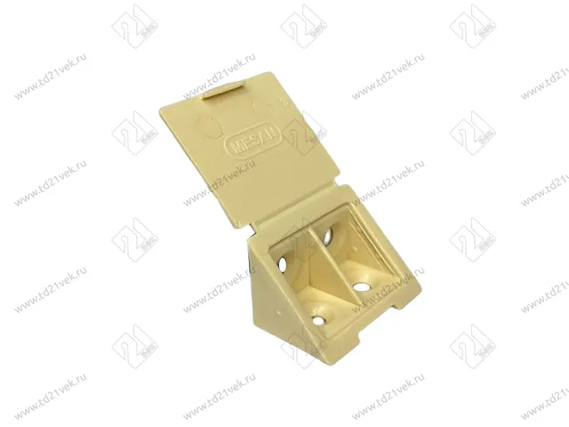 102-07-02-304 Уголок Mesan пластиковый с крышкой (4 самореза), крем <500/3000> 1