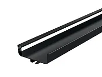 С-образный профиль GOLA с подсветкой, черный матовый, L=3000 мм, в комплекте LED лента, крепления 6 шт., коннектор