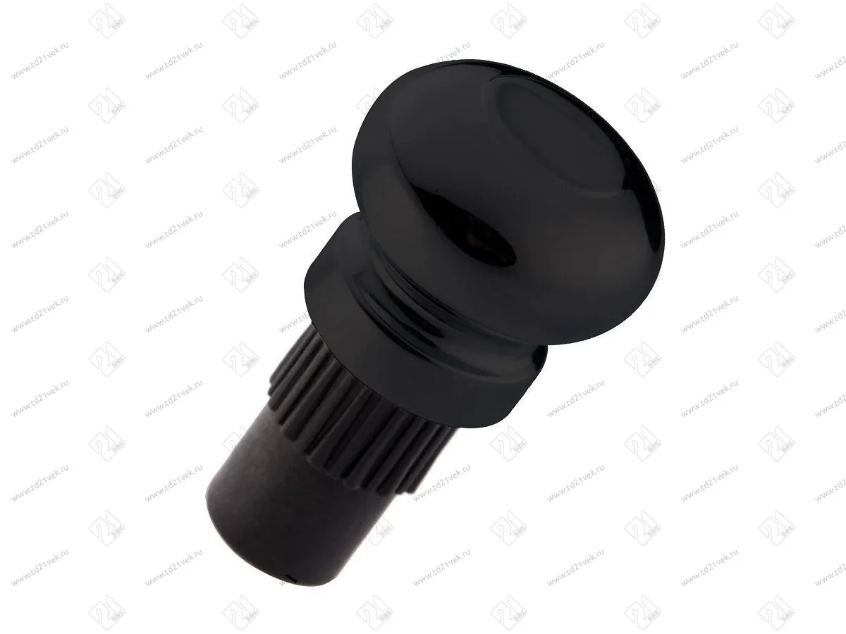 RAT-15 BL Заглушка рейлинга традиция, Д27 Ш27 В47, черный матовый <50/500> 1