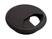 Заглушка кабель-канала, пластиковая, круглая, d=60 мм, венге