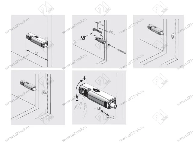 10299922 Р2О Адаптер для (короткого) толкателя (серый) <250> 3