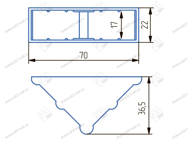 Уголок защитный пластиковый для стекла 17 мм, прозрачный 2