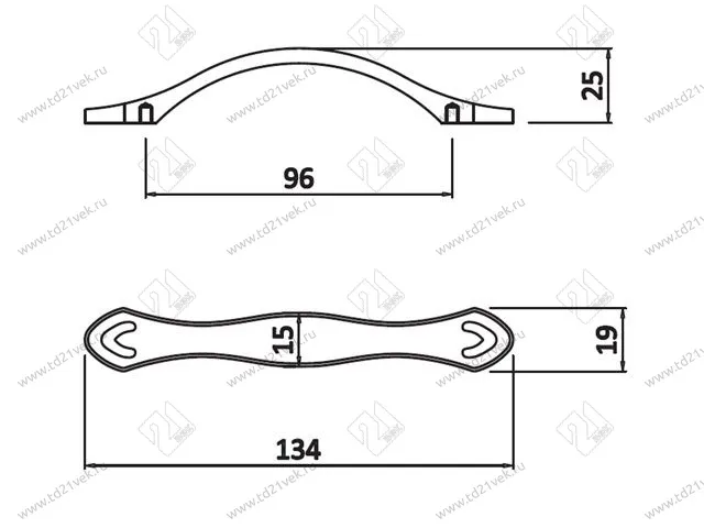 UZ-ROYAL4-96-03 Ручка GTV ROYAL4 C=96мм, янтарь/золото <40> 4