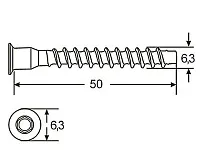 KF-01-650 Евровинт, 6,3х50 мм <3000>