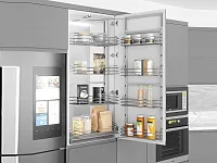 S-1229-C Выдвижная колонна для кухни в базу 450 мм, Starax, 6-ти ярусная, (380х510х1850-2000 мм)