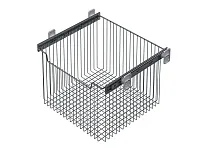 S-6361-C Выдвижная корзина в базу 400 мм, Starax, (355-375x465x360 мм), хром