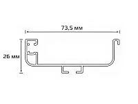 С-образный профиль GOLA с подсветкой, алюминий матовый, L=3000 мм, в комплекте LED лента, крепления 6 шт., коннектор