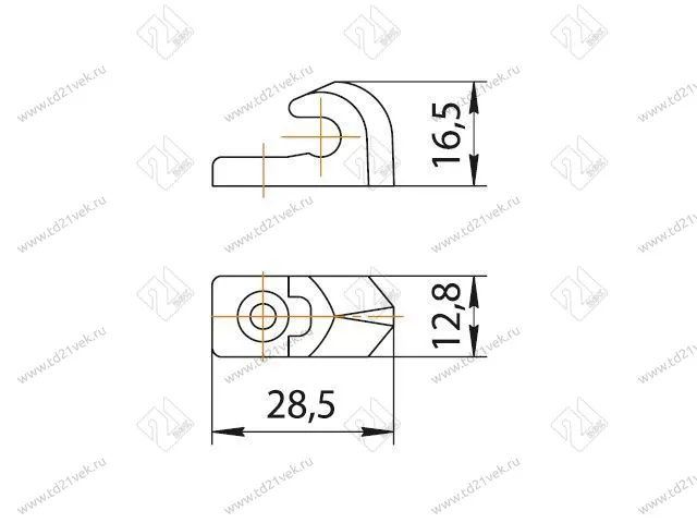 Клипса сетчатых полок, белый <500> 2