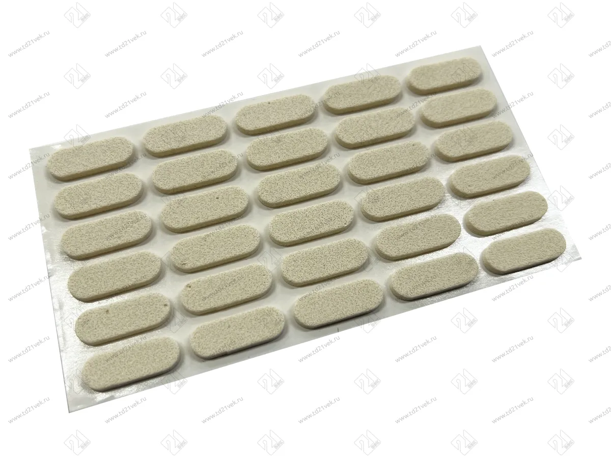 Амортизирующий элемент Pacific PC 2871 (22*8*2мм) овальный бежевый BE (30шт на листе) <25/1000> 1