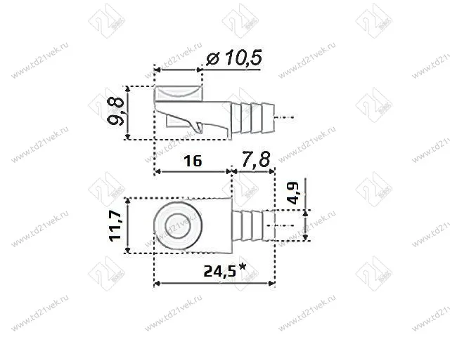 Полкодержатель с вакуумной присоской для стекла <1/10000> 2