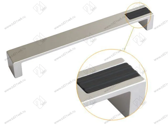 Скоба "Оскар" 5247-06-12/192  (хром-мат.черн) <15/120> 2