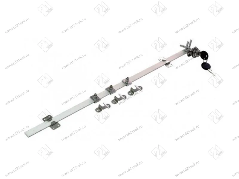 Z409CP.4/500 Центральный замок на три ящика с креп. к фасаду, хром <12> 1